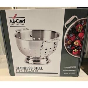 All Clad stainless steel 5qt Colander - NEW